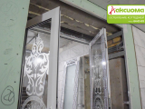 Изготовление и установка алюминиевых дверей с нанесением пескоструйного изображения на стеклопакеты для зоны СПА в частном доме.
